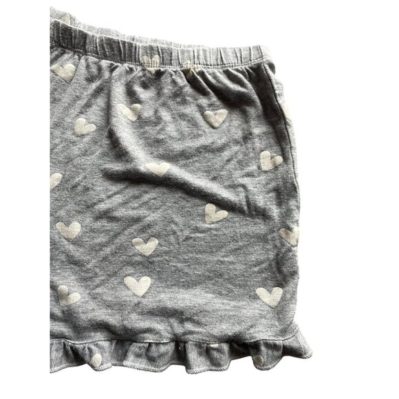Honeydew sleep shorts Large ruffle hem grey with heart print - Picture 5 of 6